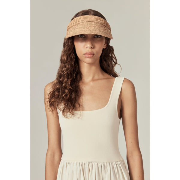 Helen Kaminski Erin Hat Visor Nougat