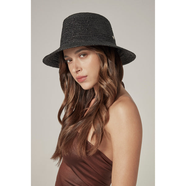 Helen Kaminski Esther Hat Medium Brim Charcoal
