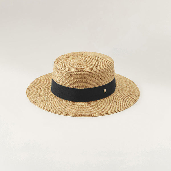 helen kaminski Gracie Hat Boater Natural/Black