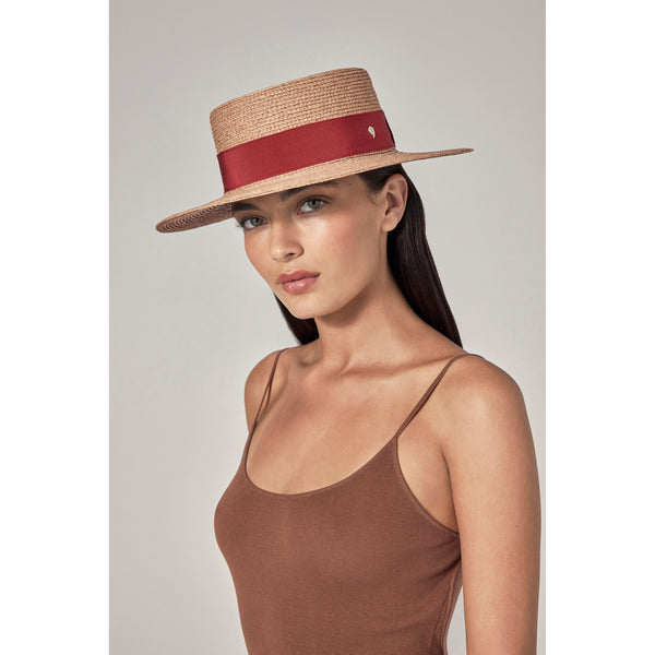 Helen Kaminski Gracie Hat Boater Nougat/ Tropical