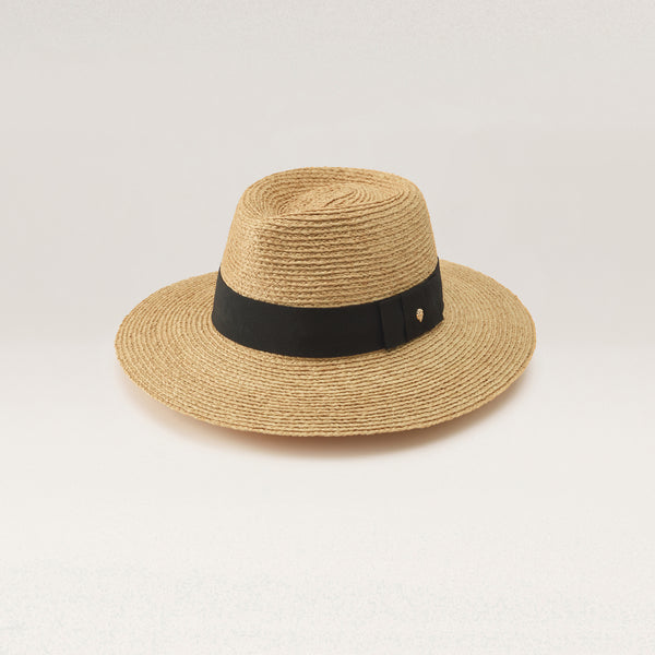 helen kaminski Jenna Hat Wide Brim Natural/Black