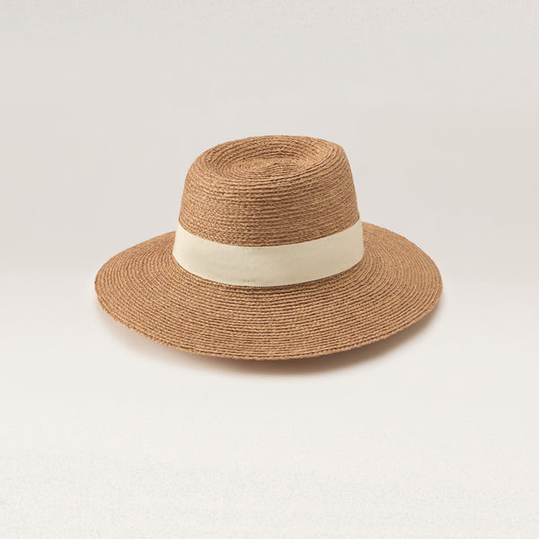 Helen Kaminski Jenna Hat Wide Brim Nougat/Cream