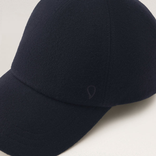 Helen Kaminski Ledger Wool Cap Hat Cap Navy