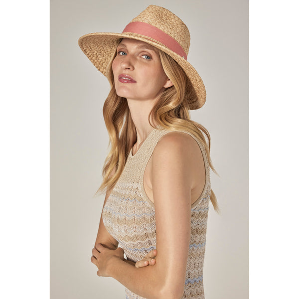 Helen Kaminski Leoni Hat Fedora Natural/ Pomelo