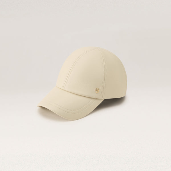 helen kaminski Lexie Leather Cap Hat Cap Parchment