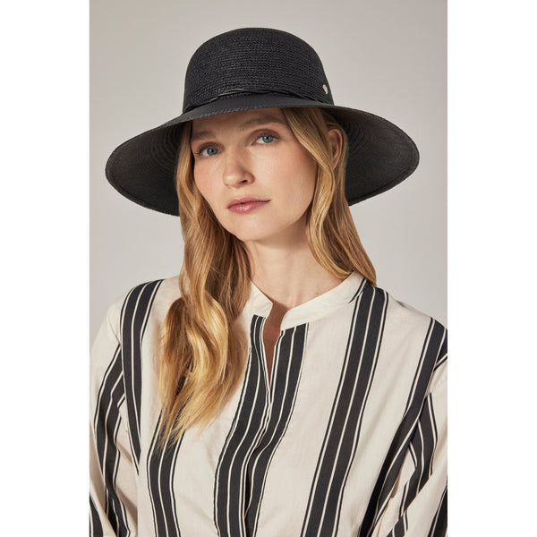 Helen Kaminski Malina Hat Wide Brim Charcoal
