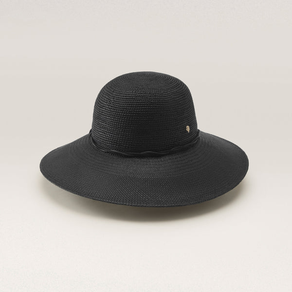 Helen Kaminski Malina Hat Wide Brim Charcoal
