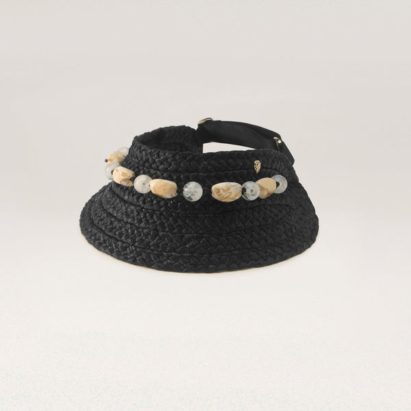 helen kaminski Nyla Hat Visor Charcoal/Natural