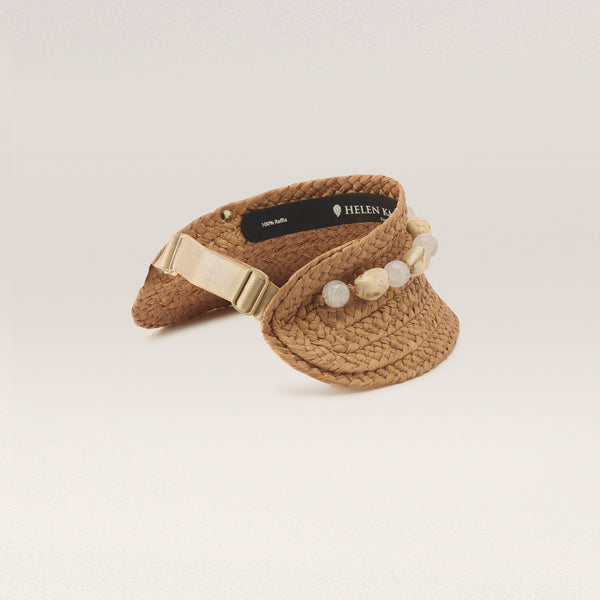 Helen Kaminski Nyla Hat Visor Nougat/Natural