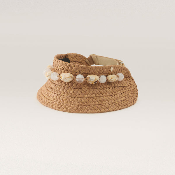 helen kaminski Nyla Hat Visor Nougat/Natural