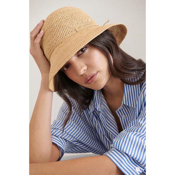 Helen Kaminski Provence 8 Hat Turn Up Brim Natural