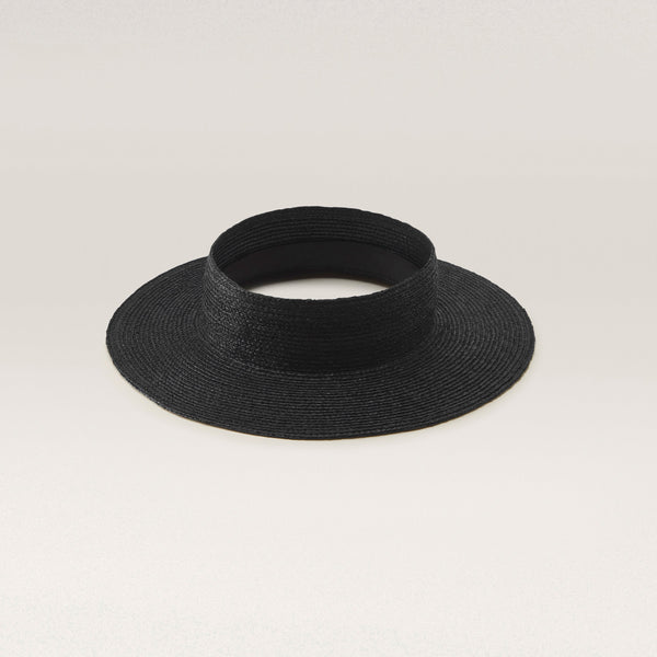 Helen Kaminski Rani Hat Open Crown Visor Charcoal