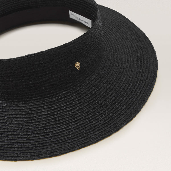 Helen Kaminski Rani Hat Open Crown Visor Charcoal