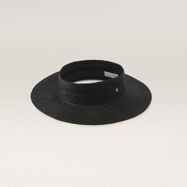 helen kaminski Rani Hat Open Crown Visor Charcoal