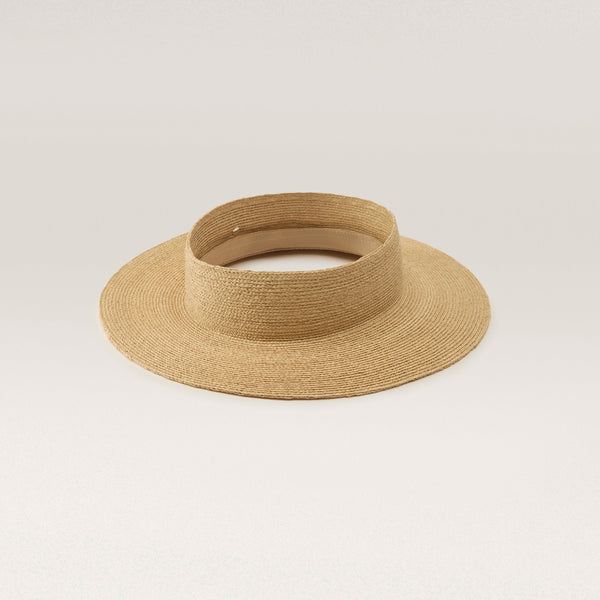 Helen Kaminski Rani Hat Open Crown Visor Natural
