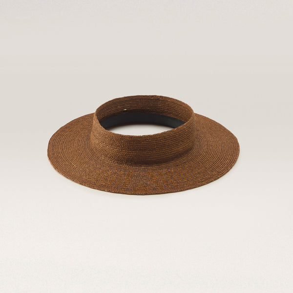 Helen Kaminski Rani Hat Open Crown Visor Nutshell