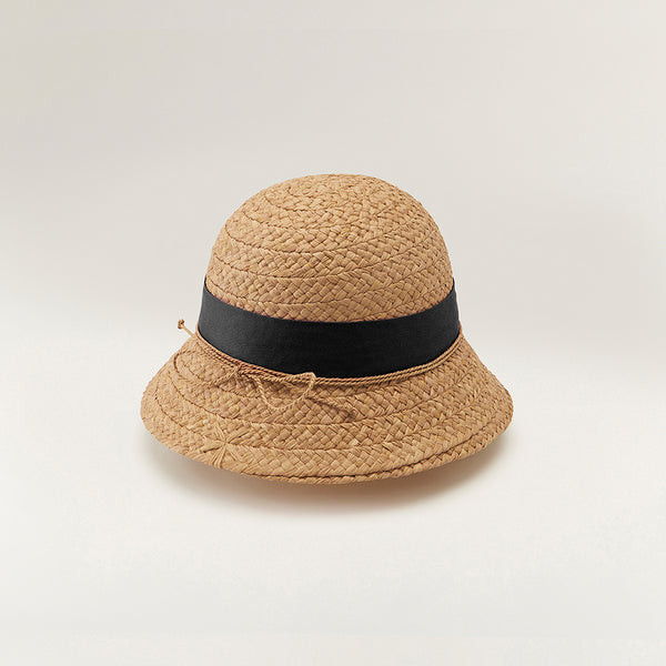 Helen Kaminski Rebecca Hat Cloche Natural/Black