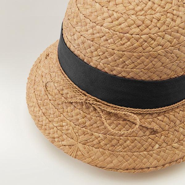 Helen Kaminski Rebecca Hat Cloche Natural/Black