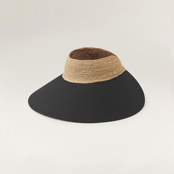 helen kaminski Rosalie Hat Visor Natural/Black