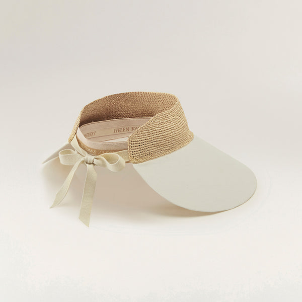 Helen Kaminski Rosalie Hat Visor Natural/Off White