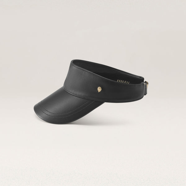 Helen Kaminski Scout Leather Visor Hat Visor Black