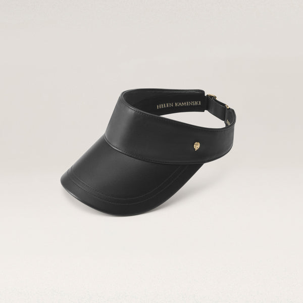 helen kaminski Scout Leather Visor Hat Visor Black
