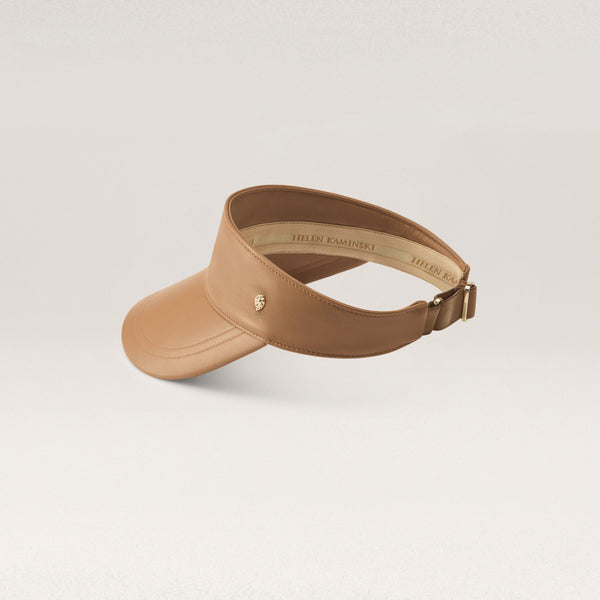 Helen Kaminski Scout Leather Visor Hat Visor Camel