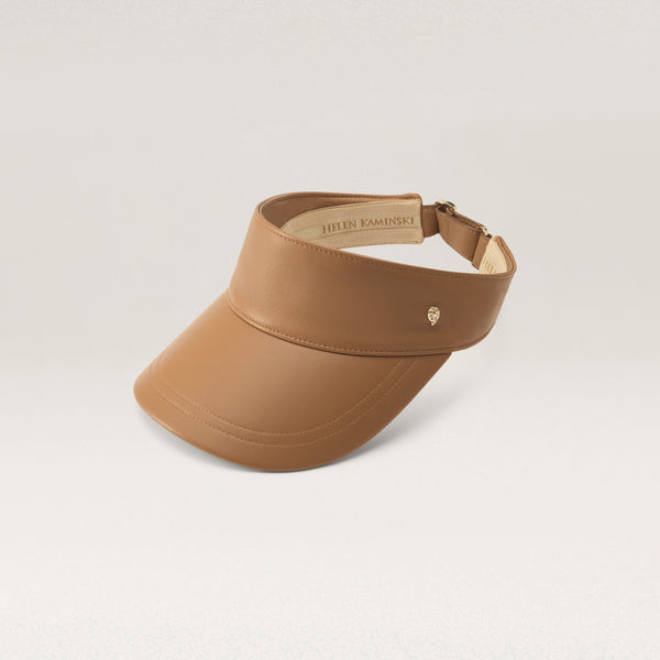 helen kaminski Scout Leather Visor Hat Visor Camel