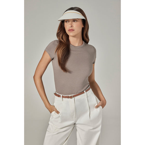 Helen Kaminski Sisira Hat Visor Ecru