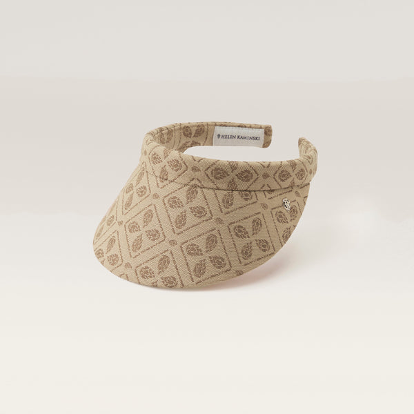 helen kaminski Tyra Hat Visor Jacquard Latte