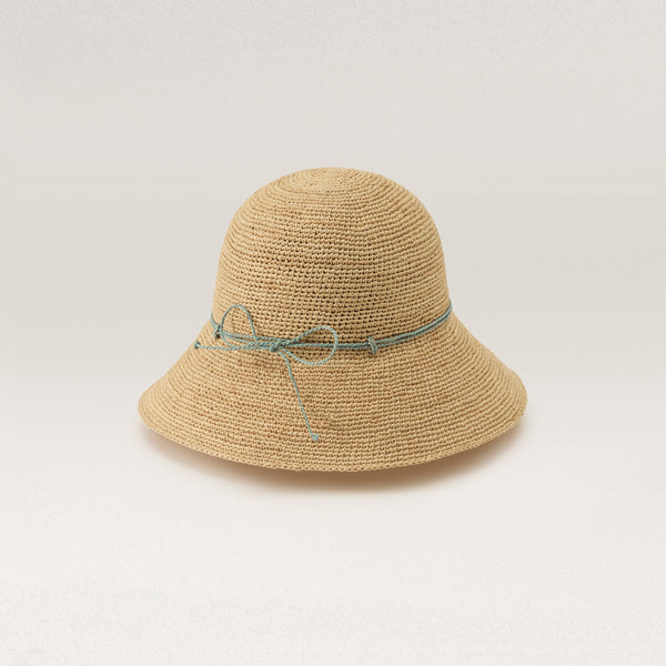 Helen Kaminski Villa 9 Hat Cloche Natural/ Seaglass