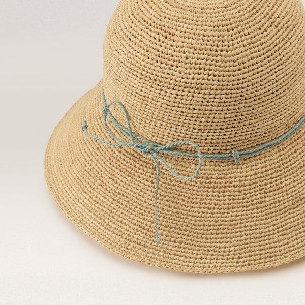 Helen Kaminski Villa 9 Hat Cloche Natural/ Seaglass