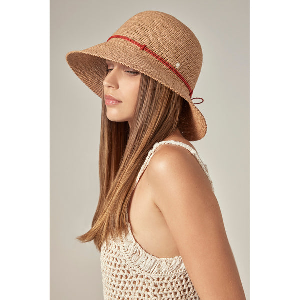 Helen Kaminski Villa 9 Hat Cloche Nougat/ Tropical
