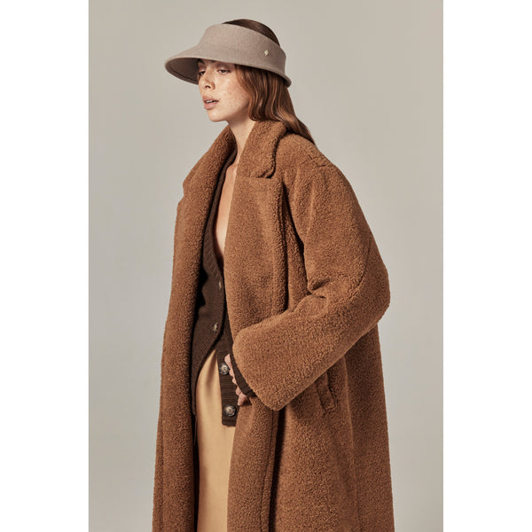 Helen Kaminski Yuki Wool Visor Hat Visor Wheat