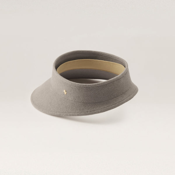 Helen Kaminski Yuki Wool Visor Hat Visor Wheat