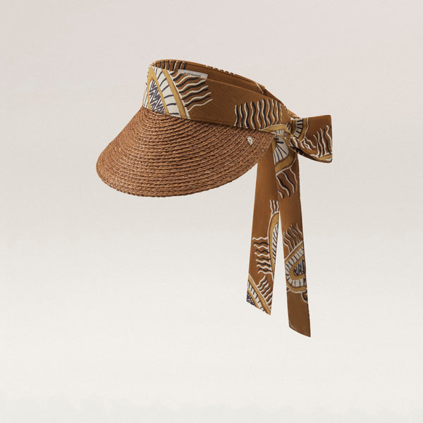 helen kaminski HK x Bábbarra Sea Visor Hat Visor Nutshell/ Amber