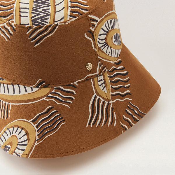 Helen Kaminski HK X Bábbarra Sky Hat Hat Bucket Amber