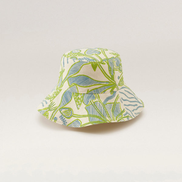 Helen Kaminski HK X Bábbarra Sky Hat Hat Bucket Flax