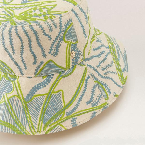 Helen Kaminski HK X Bábbarra Sky Hat Hat Bucket Flax