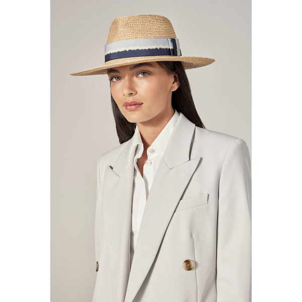 Helen Kaminski Jenna Ombre Hat Wide Brim Natural/ Oasis