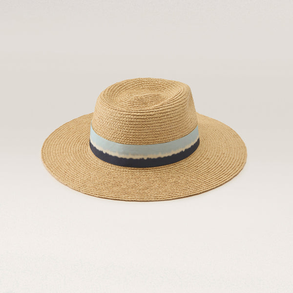 Helen Kaminski Jenna Ombre Hat Wide Brim Natural/ Oasis