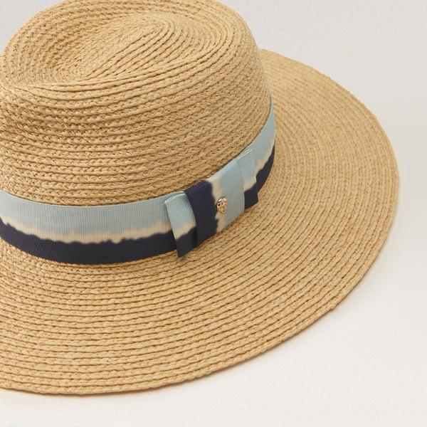 Helen Kaminski Jenna Ombre Hat Wide Brim Natural/ Oasis