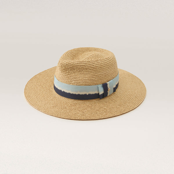 helen kaminski Jenna Ombre Hat Wide Brim Natural/ Oasis