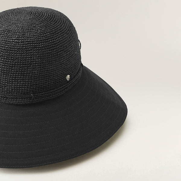 Helen Kaminski Kalola Hat Medium Brim Charcoal/Black