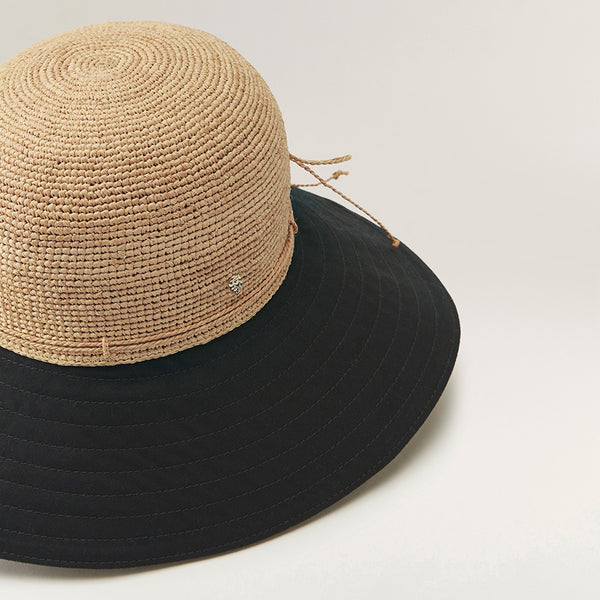 Helen Kaminski Kalola Hat Medium Brim Natural/Black
