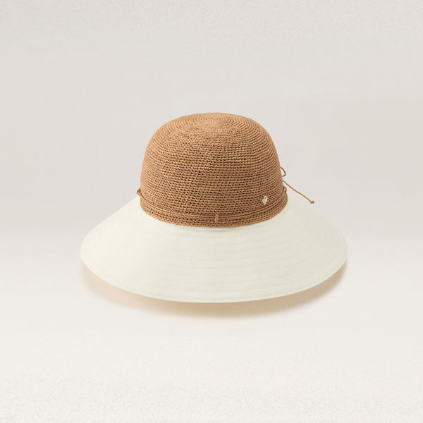 helen kaminski Kalola Hat Medium Brim Nougat/Off White
