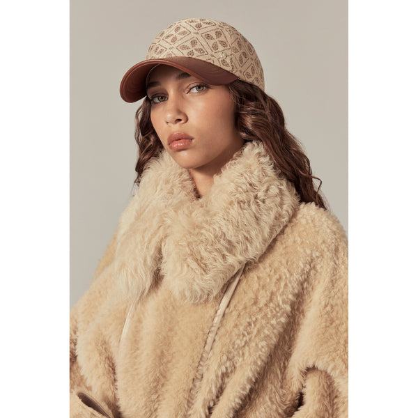 Helen Kaminski Kennedy Jacquard Cap Hat Cap Jacquard Latte