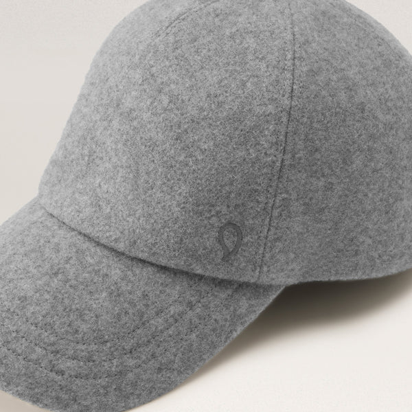 Helen Kaminski Ledger Wool Cap Hat Cap Light Grey Melange