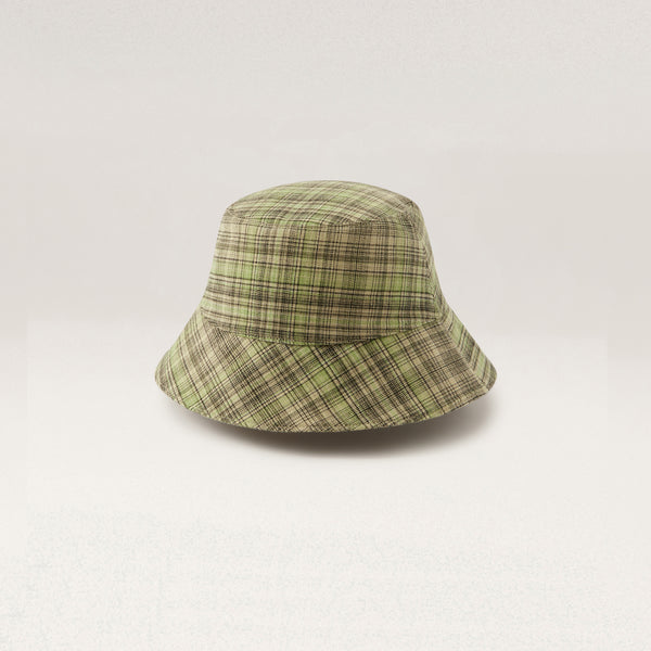 Helen Kaminski Milton Check Bucket Hat Bucket Chartreuse