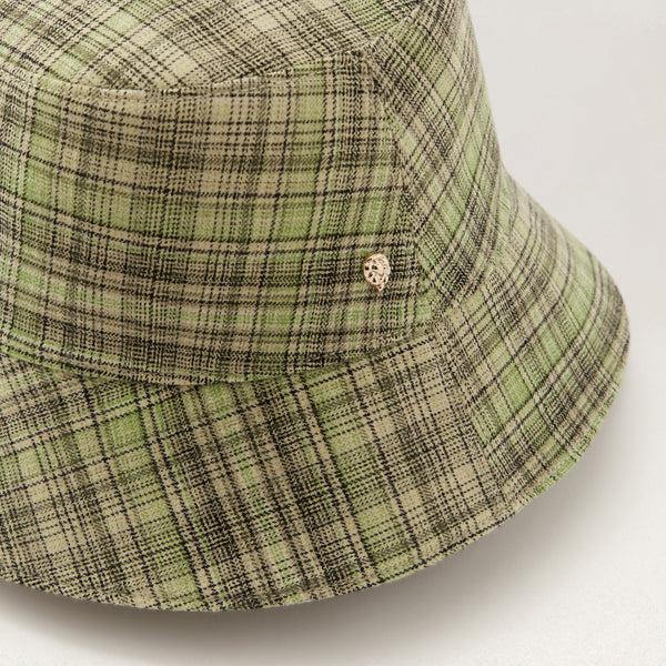 Helen Kaminski Milton Check Bucket Hat Bucket Chartreuse